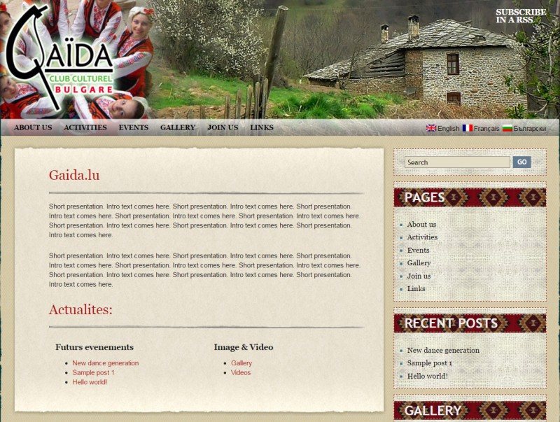 Website design : Gaida - Luxemburg